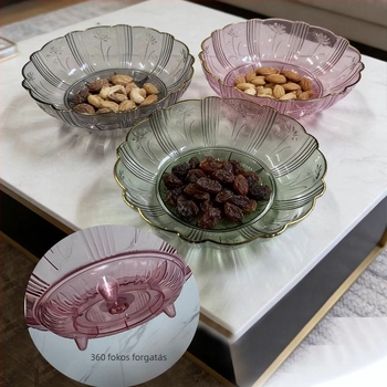 Műanyag gyümölcstál, egyszerű stílus, kód Rotating Fruit Tray 002, 2025-ös bevezetés