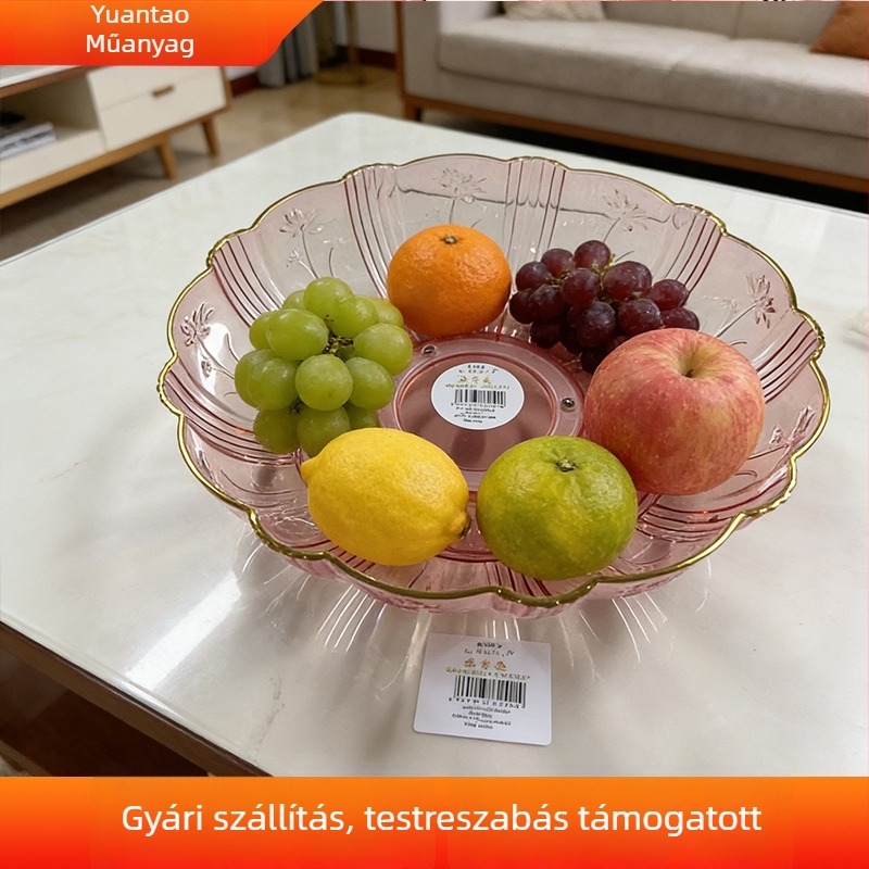 Műanyag gyümölcstál, egyszerű stílus, kód Rotating Fruit Tray 002, 2025-ös bevezetés
