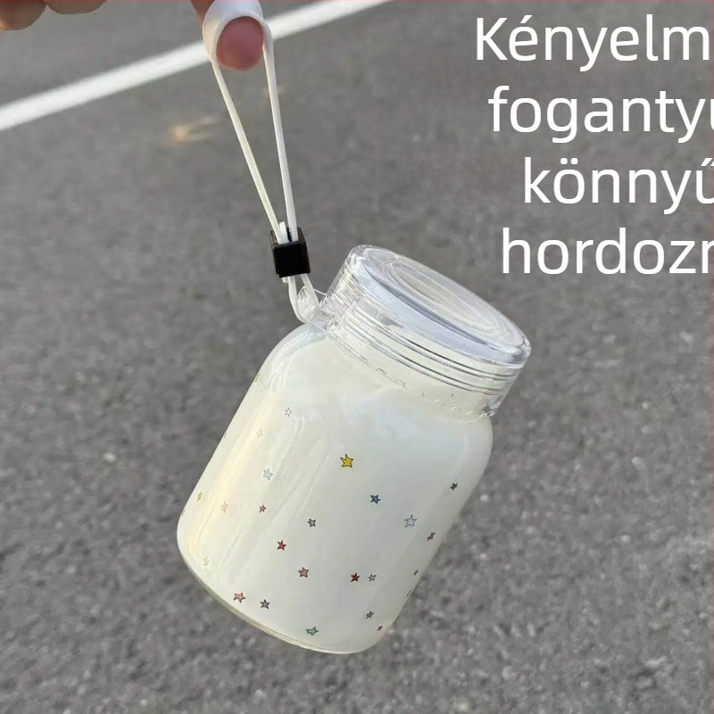 Teáscsésze magas hőálló boroszilikát üvegből, zárható fedéllel, két darabos készlet, ajándékdoboz