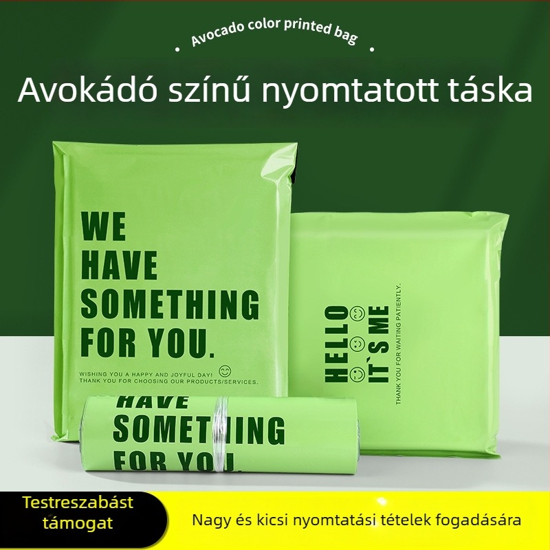 Expressz tasak LDPE-ből, vastagított, önzáró 5 cm-es zárással, forró vágás, logó nyomtatás, logisztikai csomagoláshoz
