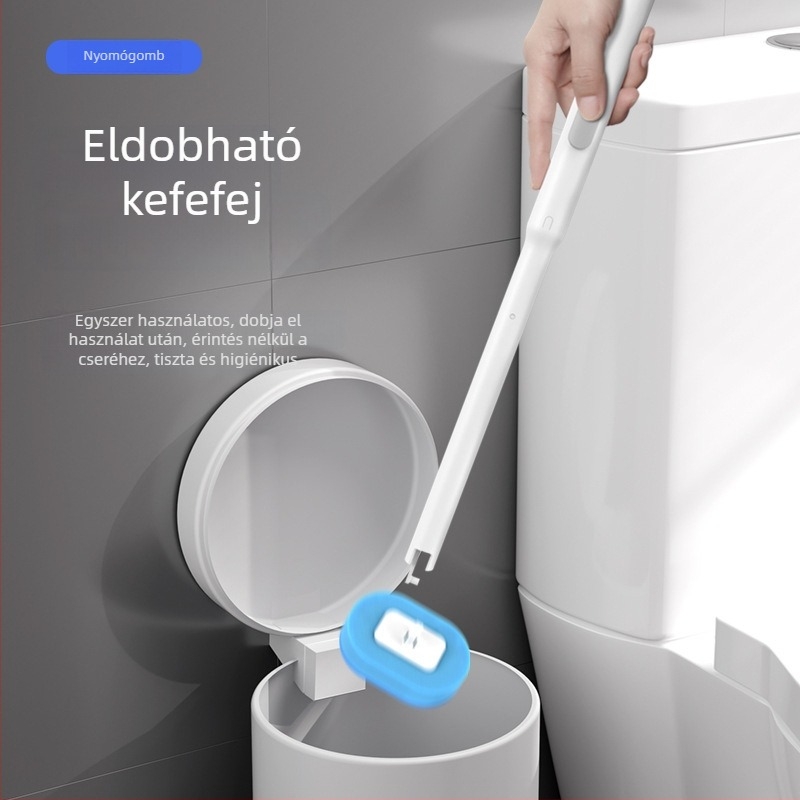 Egyszerhasználatos falra szerelt WC-kefetartó készlet, műanyag, 1 db, tömeg 0,5