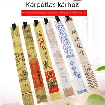 Dongyun Kraft papír pálcikafedél készlet, egyszer használatos, silkscreen logóval, testreszabható, biológiailag lebomló