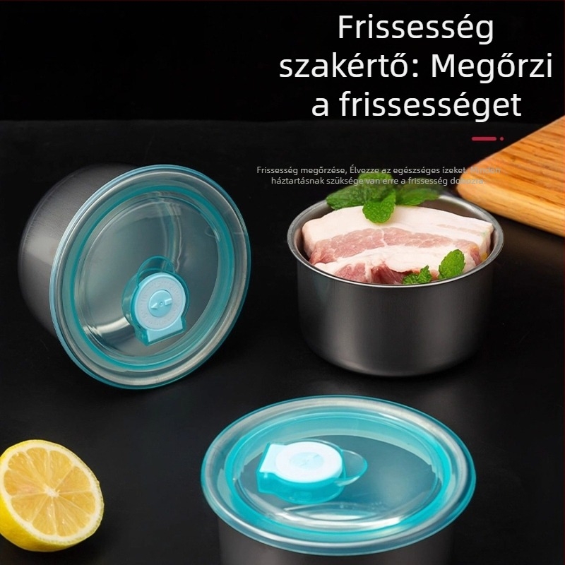 Kerek ebéddoboz, 301–500 ml, egyszerű stílus, újrahasználható, nem alkalmas mikrohullámú sütőben