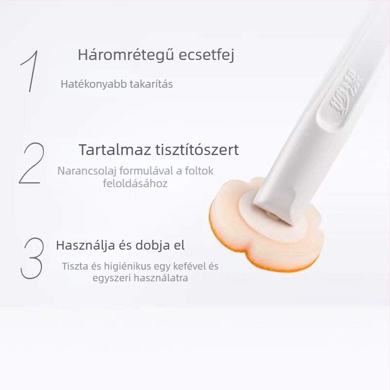 Miaojie Egyszer használható WC-kefe cserélő készlet, 7 darabos, műanyag, modern minimalista stílus