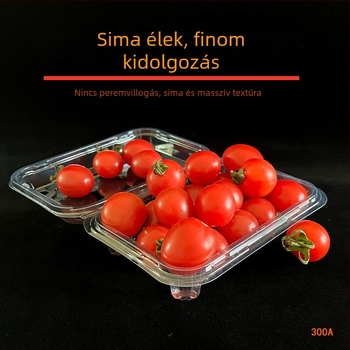 Egyszerhasználatos gyümölcsdoboz 300B – Dinnyés és epres csomagolás, Biodegradálható anyag, 100 darab, Testreszabható feldolgozás, Nyomtatott logó, Gyártási licencszám Hubei XK16-204-00918