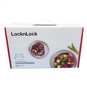 Lock hőálló üveg ételes doboz készlet, 2 darab, mikrohullámú sütőbe alkalmas, 501–800 ml
