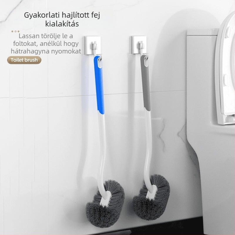 WC-kefe holt sarkok nélkül, puha sörtéjű, hajlított hosszú nyél japán stílusban, műanyag kivitel, 80 g