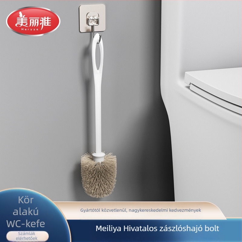 WC-kefe hosszú nyéllel, gömbfejű, műanyagból, Chengdu-ban gyártott