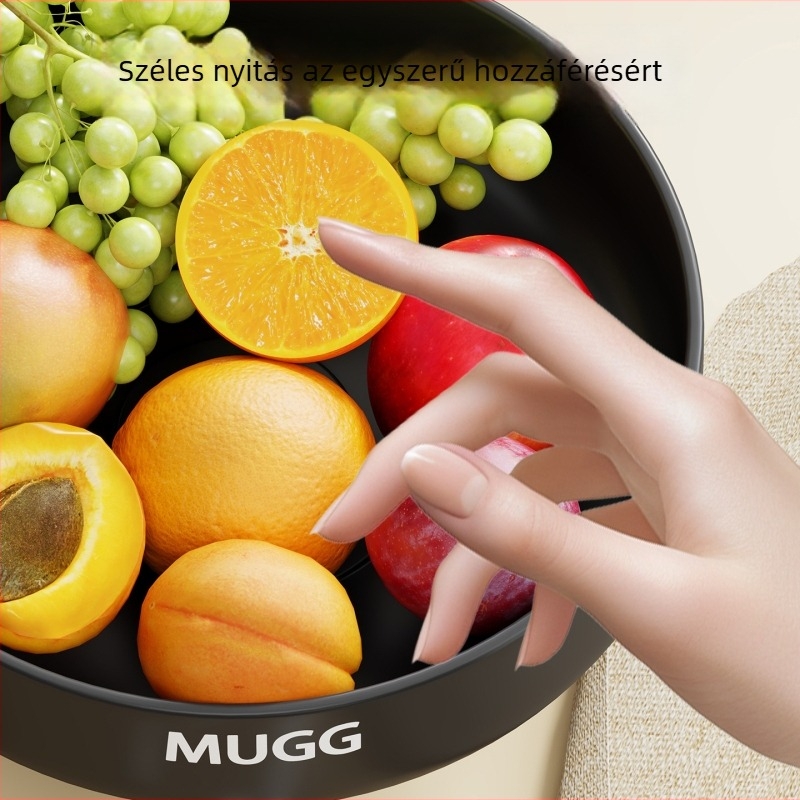 Mély gyümölcstál, kerek, szénacél, modern minimalista stílus, magas hőmérsékletű decal