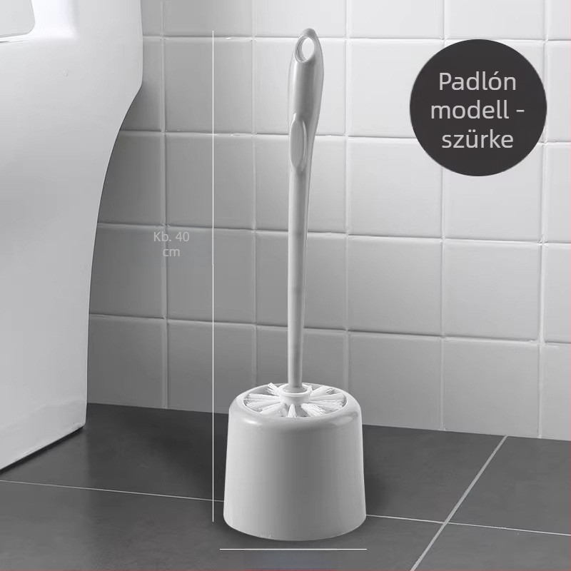 Japán-stílusú hosszú nyelű vécétisztító készlet, puha műanyag sörtékkel, 1 darab