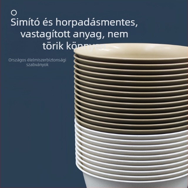 Egyszer használatos tál rizshéjból és PP műanyagból, vastagított kialakítás, 500 darabos készlet, 250/350/500 ml űrtartalom, biodegradálható