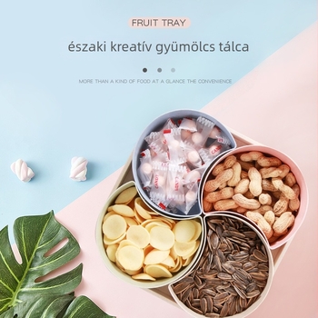 Gyümölcstál műanyag fedővel, skandináv stílusú, Tianqin márka, osztott tányér, 2022 nyári piacra kerülés, kiváló minőség