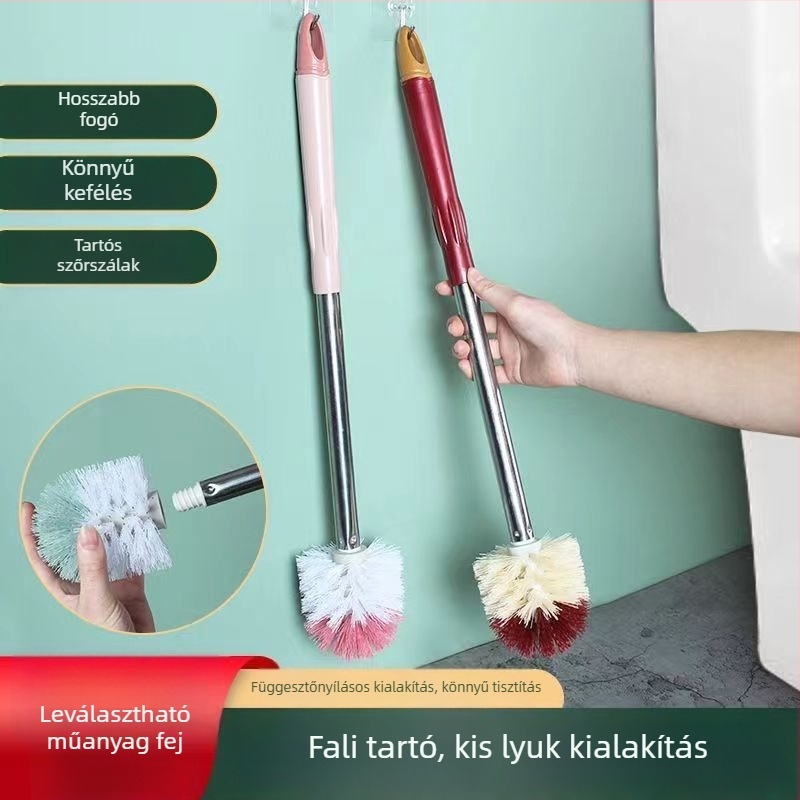 WC-kefe kerek fejjel, hosszú nyéllel, rozsdamentes acél, 5 kg tömeg, karton csomagolás