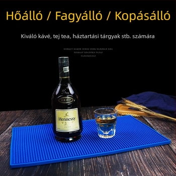 Szilikonból készült bár-mat, csúszásmentes, vízálló, egyszínű, kerek vagy négyzet alakú (Prémium minőség)