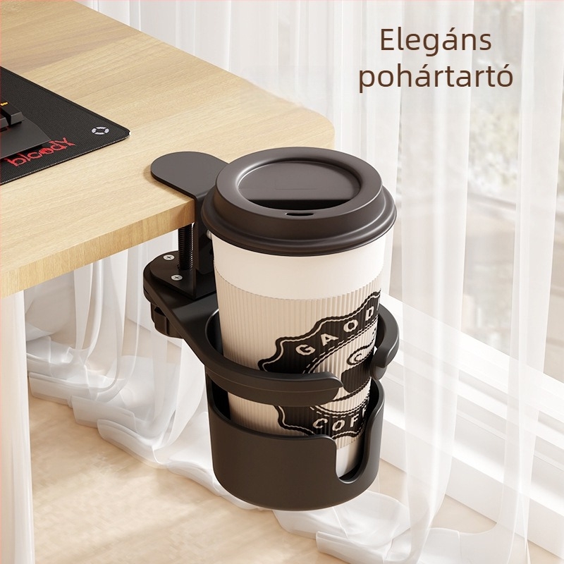 Shell Stone asztali forgó pohártartó – perforált, kávé- és italok tárolására, modern letisztult stílus