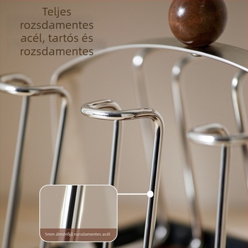 Asztali pohártartó csepegtető — rozsdamentes acél, könnyed luxus retro stílus, poharak és borospoharak számára