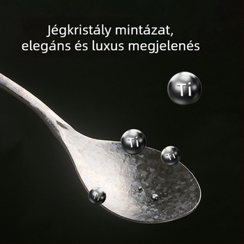 Titánium hosszú nyelű bébi etetőkanál, kerek tál, hordozható