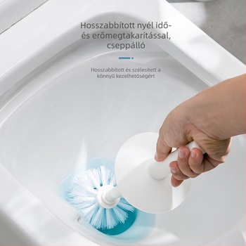 Egyszerű stílusú WC-kefetartó készlet, kettős használati lehetőség: akasztható vagy álló kivitel, műanyag anyag, márka Jialeshi, súly körülbelül 200 g