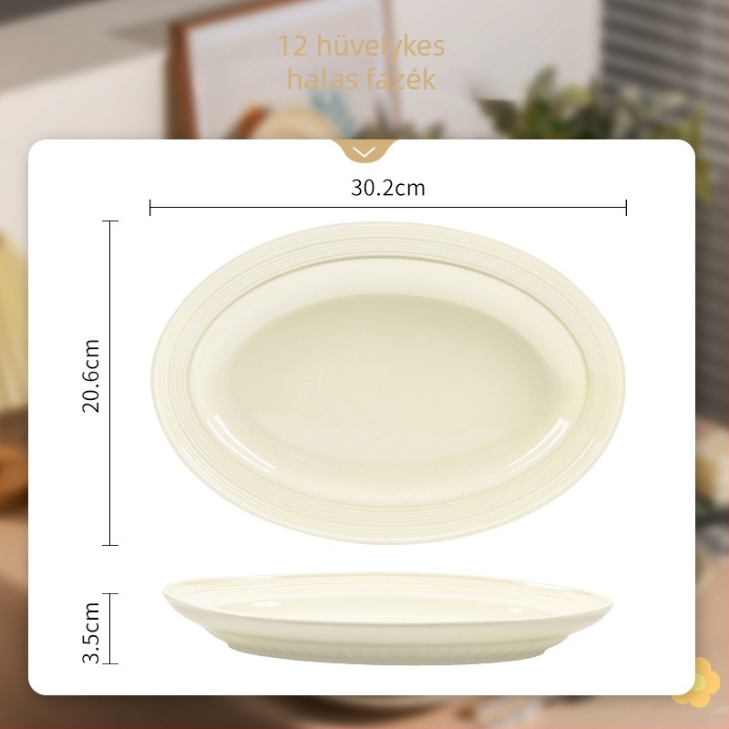 Porcelán tál- és tányérkészlet alaglazúros felülettel, mikrohullámú sütőben használható, logóval testre szabható, ajándéknak alkalmas
