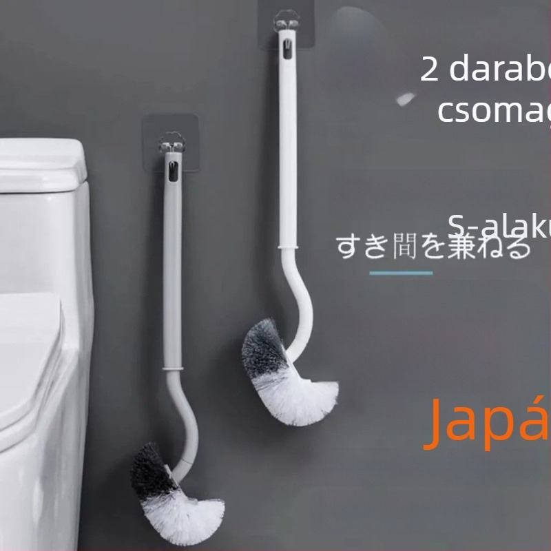 Japán stílusú vécé-kefe holttér nélkül, műanyag, súly 55
