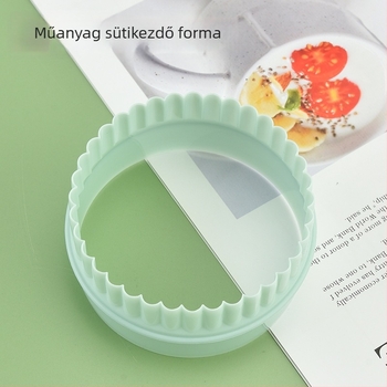 Kerek PP anyagú süti forma, domborító mintával, 8 darabos készlet sütéshez