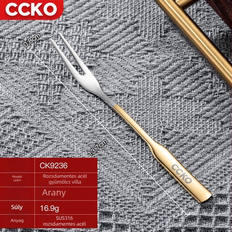 Gyümölcsvilla 316 rozsdamentes acélból, tükröző felület, CCKO logó nyomtatva, modern minimalista stílus