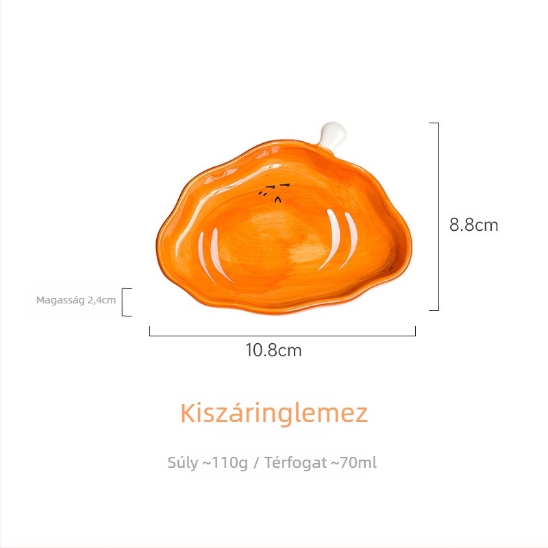 Kerámia snack tányér, szabálytalan formájú, rajzfilm mintával, friss és aranyos stílus, mikróban is használható