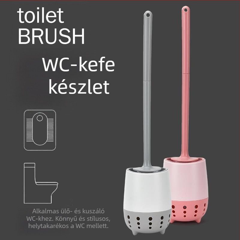 WC-tisztító készlet hosszú nyéllel, holt sarok nélküli tisztítás (Műanyag • Morning Child • Zhejiang • Tömeges csomagolás • 2020 tavasza)