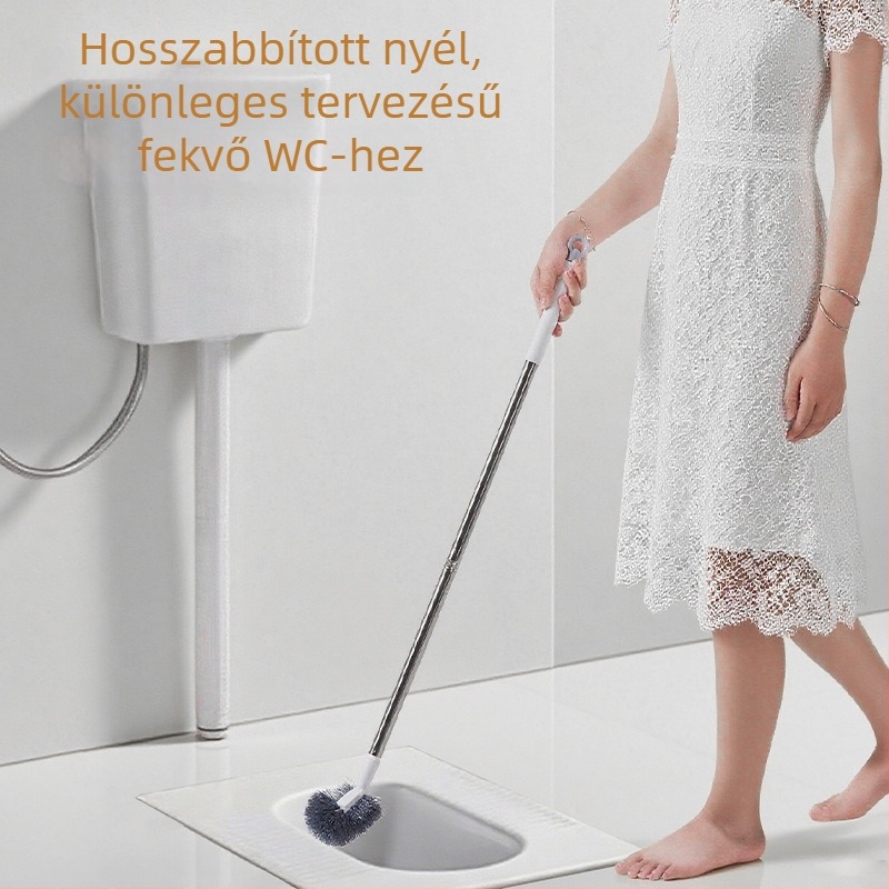 Fali műanyag vécé-kefe hosszú nyéllel, otthoni használatra, folttisztító tisztítóecset
