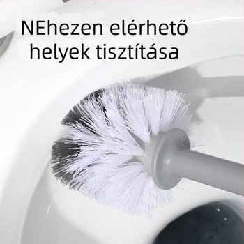 WC-tisztító kefe kerek fejjel – műanyag, csúszásmentes fogantyú, 127 g, 1 db