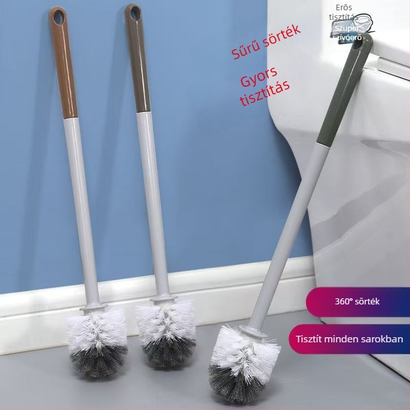 WC-tisztító kefe kerek fejjel – műanyag, csúszásmentes fogantyú, 127 g, 1 db