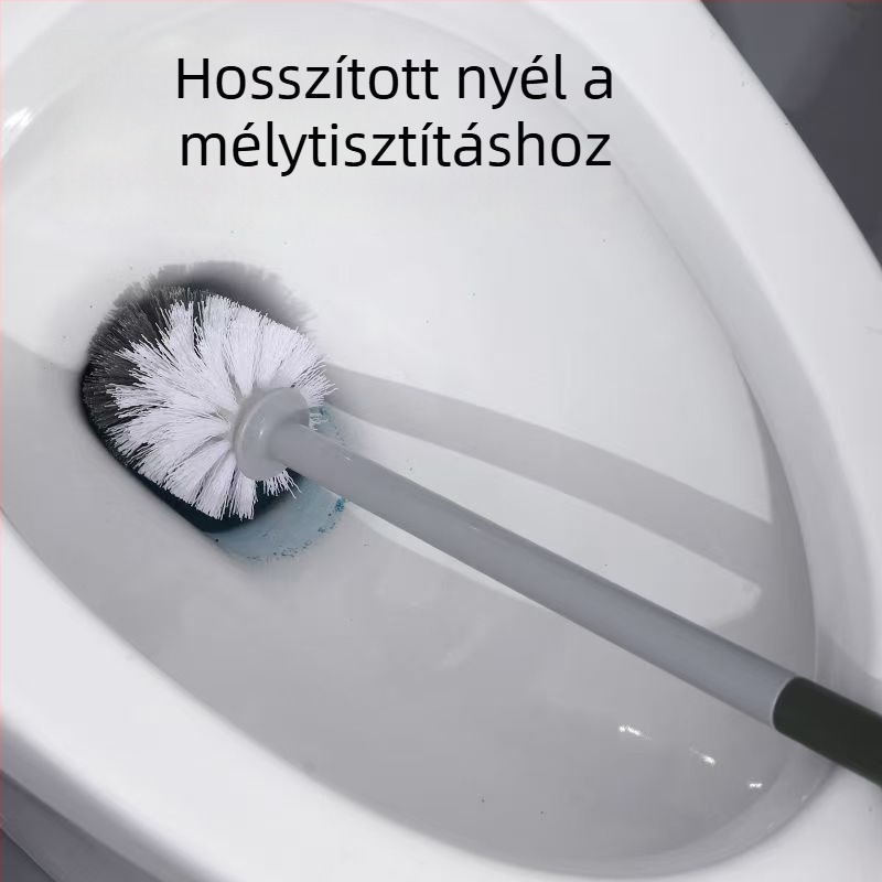 WC-tisztító kefe kerek fejjel – műanyag, csúszásmentes fogantyú, 127 g, 1 db