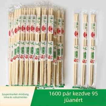 Weishan márkájú egyszer használatos bambusz evőpálcikák logóval, testreszabható feldolgozás, biológiailag lebomlóak, ideális kínai ételek csomagolásához