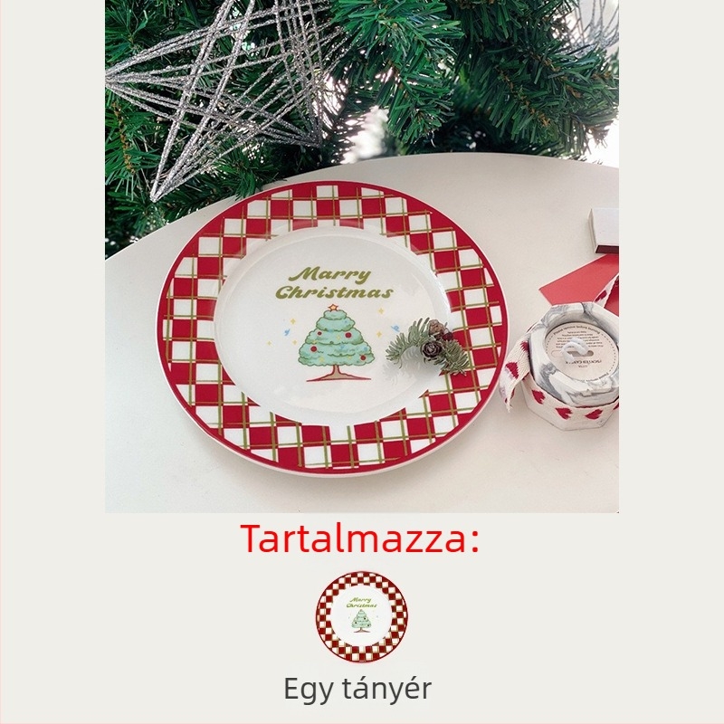 Porcelán kerek desszerttál virágmintával, modern egyszerű stílus, mikrohullámú sütőben használható