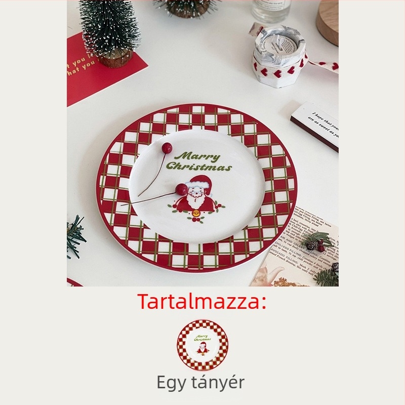 Porcelán kerek desszerttál virágmintával, modern egyszerű stílus, mikrohullámú sütőben használható