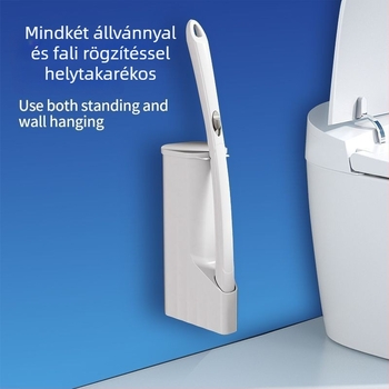 Love jujie WC-cserefej a toalettkeféhez – falra szerelhető, hosszú nyél, műanyag, modern minimalista stílus
