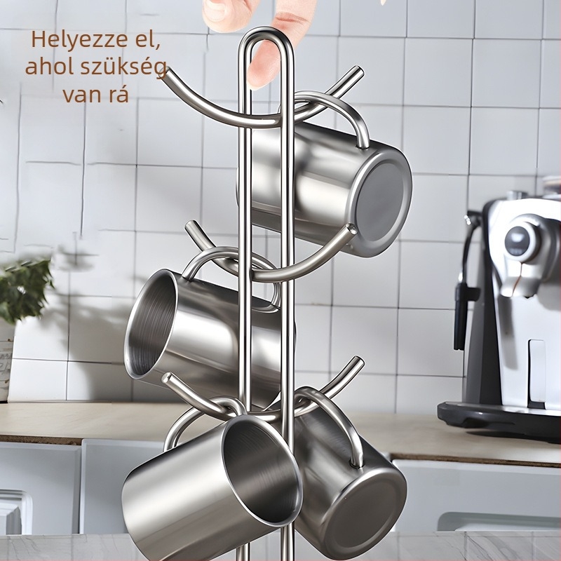 Csészetartó - Vasdrót, Könnyű luxus retro stílus, Fúrás nélküli szerelés, 850 g, 2023-ban megjelent