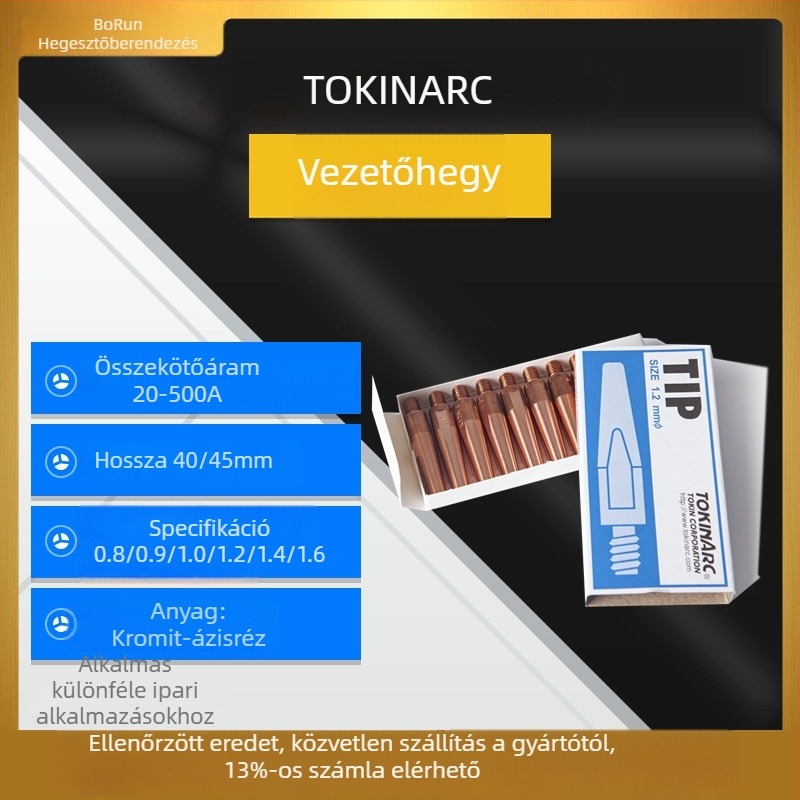 Dongjin TK vezető fúvóka Yaskawa robotokhoz, modell 023010, Cr-Zr-Cu ötvözet, hegesztő fúvóka