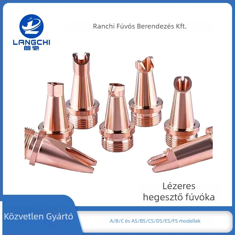 Lézeres hegesztőfúvóka vörösrézből — 380 A, tömítésellenes paszta, sorozat lézeres hegesztőfúvókák (modellek a–fs)