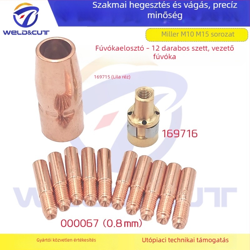 Gázhegesztő pisztoly fúvóka 169715 – M10 és M15 kompatibilis, fogyóeszközök és kopóalkatrészek
