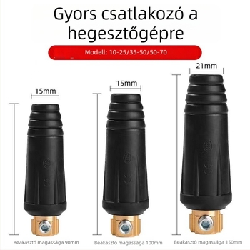 Elektrohegesztőgép csatlakozó aljzat, tiszta réz érintkezők, gyorscsatlakozás, modell DKJ10-2535-50-70