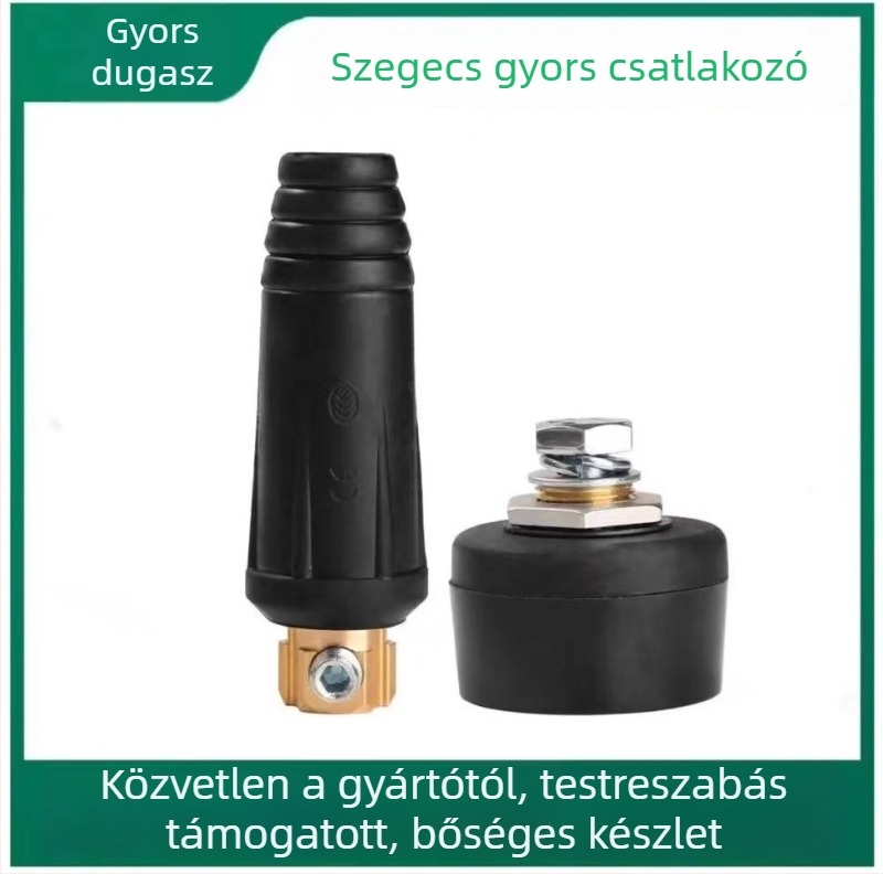 Elektrohegesztőgép csatlakozó aljzat, tiszta réz érintkezők, gyorscsatlakozás, modell DKJ10-2535-50-70