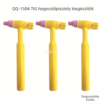 SAGAO QQ150A argon ívhegesztő pisztoly kiegészítői QQ150A-hoz, Bakelit pisztolyle fej, 213 mm hosszú, 50–150 A