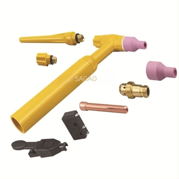 SAGAO QQ150A argon ívhegesztő pisztoly kiegészítői QQ150A-hoz, Bakelit pisztolyle fej, 213 mm hosszú, 50–150 A