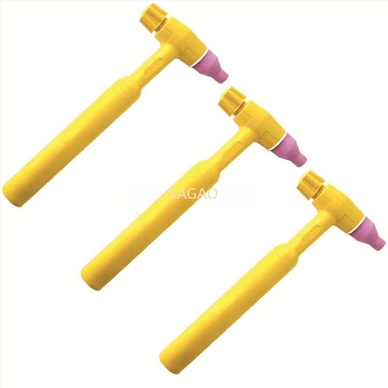 SAGAO QQ150A argon ívhegesztő pisztoly kiegészítői QQ150A-hoz, Bakelit pisztolyle fej, 213 mm hosszú, 50–150 A