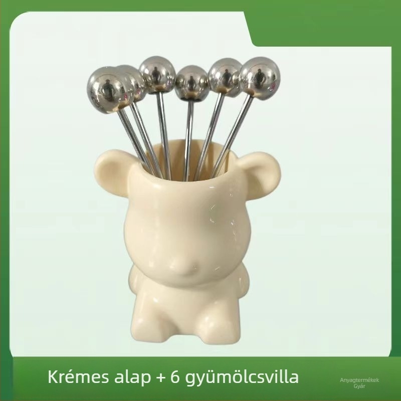Rozsdamentes acélból készült gyümölcs villa készlet, könnyű luxus stílus, retro dizájn, felnőtteknek