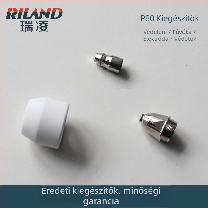 RILAND plazmavágó pisztoly P80 fúvófej és védőhüvely LGK-60G/80G/100IJ – eredeti