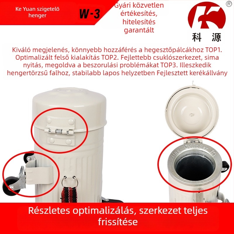 Hordozható elektróda szigetelőhenger, W-3 modell; vízszintes/függőleges szigetelés; 60-90V; 5 kg kapacitás