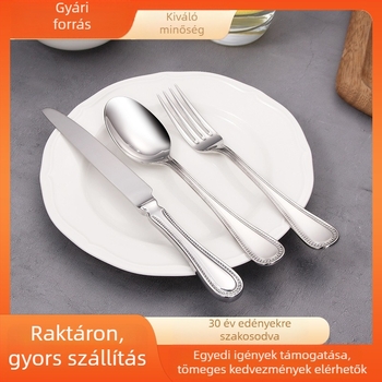 304 rozsdamentes acélból készült nyugati stílusú steak kés és villa készlet otthoni használatra