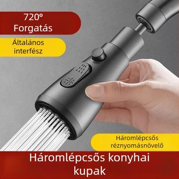 Konyhai csaptelek hosszabbítója fröccsenés elleni védelemmel, univerzális csuklóval és kinyúlással, kompatibilis a 2024070301 modellel